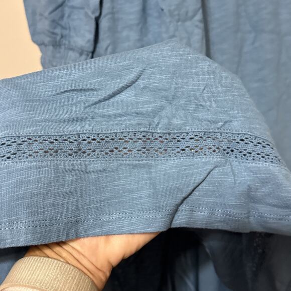 Denim & Co Canyon Retreat Womens Dress Midi Blue Size 1X New - Picture 6 of 7